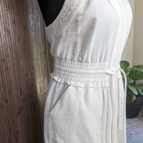 Rebecca Minkoff White V Neck Racerback Mini Dress, Full Zip Small - Picture 3 of 10